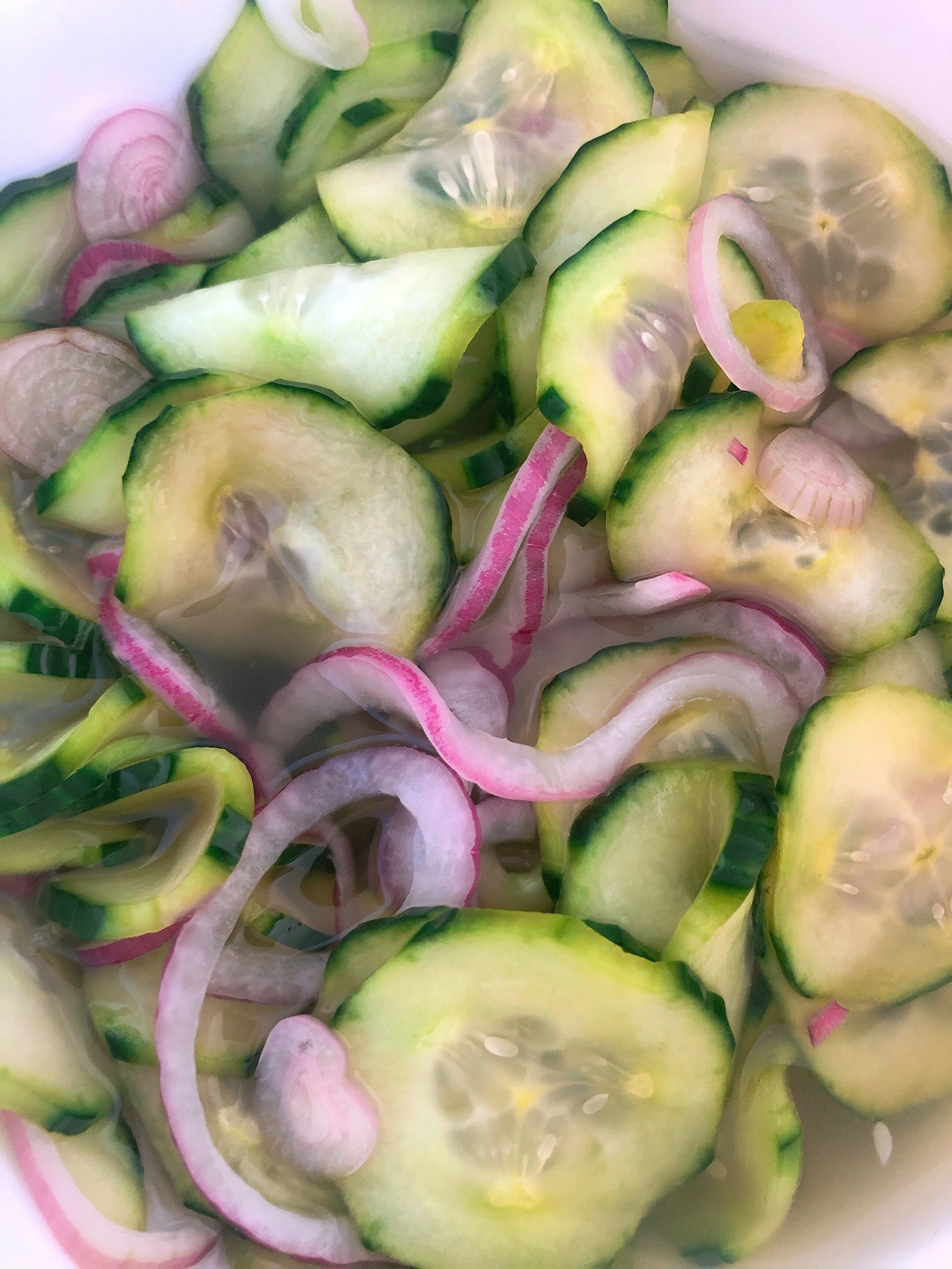Fresh Gin-Spiked Cucumber Pickle 