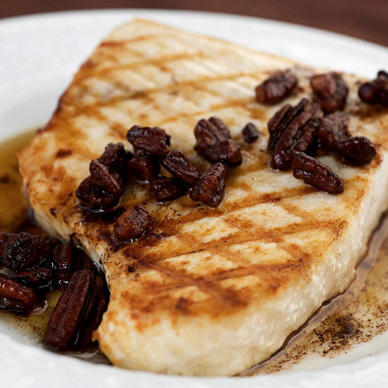 Nantucket Swordfish with Browned Butter and Sautéed Pecans