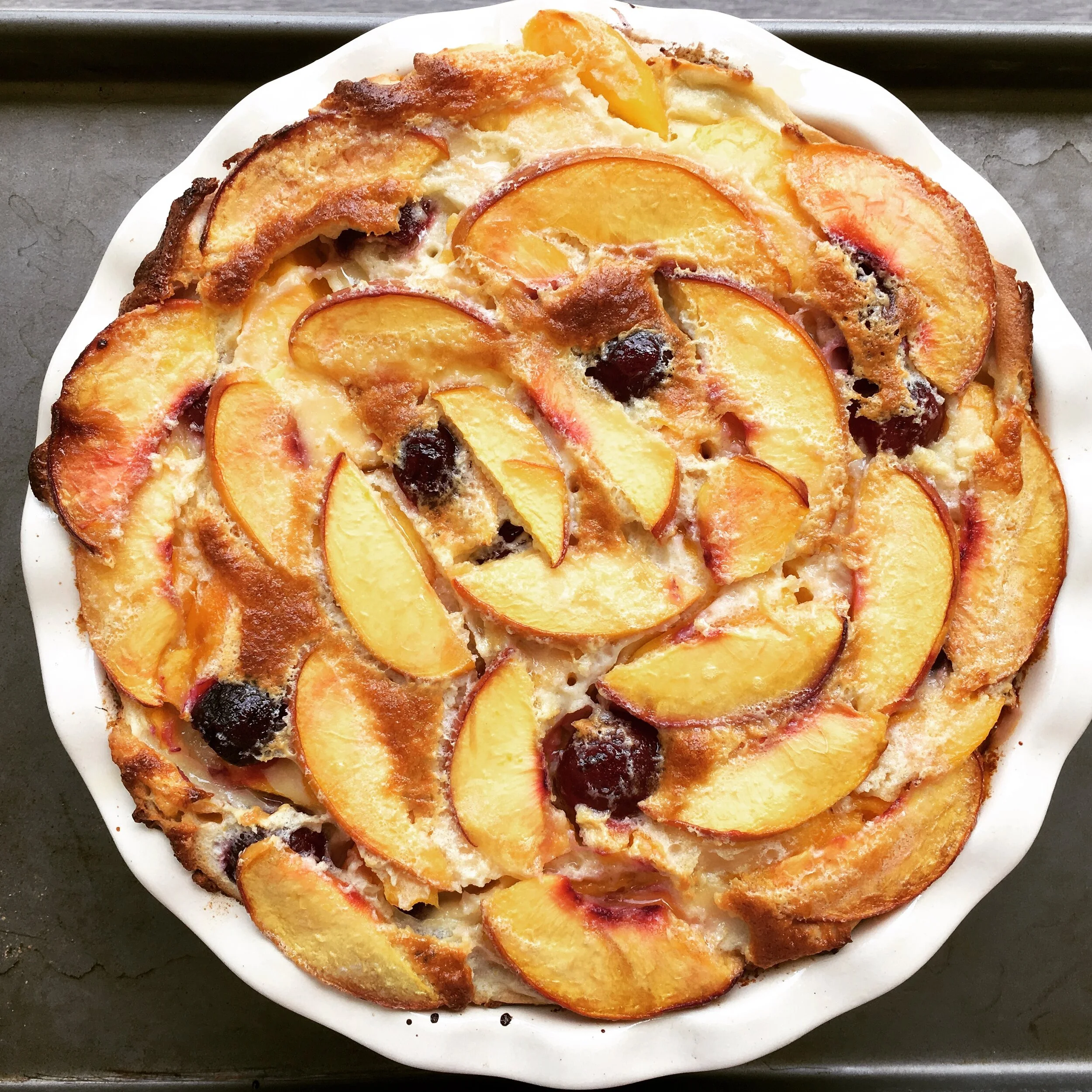 Summer Peach Clafoutis