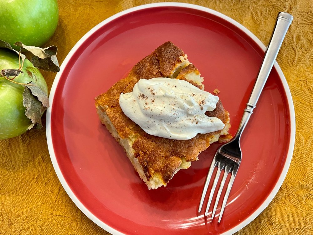 Overhead Apple Cardamon Cornmeal Cake Elizabeth Karmel.JPEG