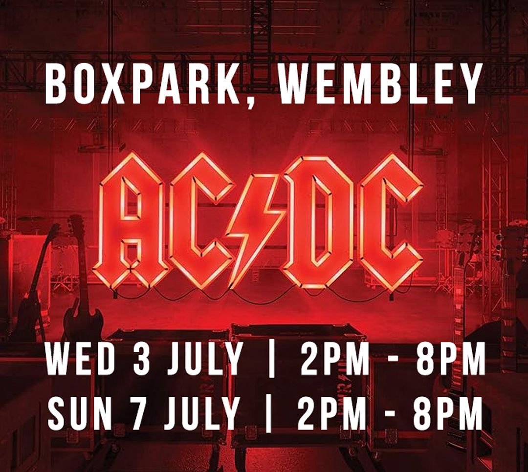 ⚡️ FREE @acdc FAN PARK @boxparkwembley this Weds &amp; Sun ⚡️

People like to think that because we love Bruce Springsteen we only listen to Bruce Springsteen. Close enough, but not exactly true. 

We&rsquo;re also big AC/DC fans. Our son was born to