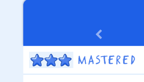 New “mastery” stars