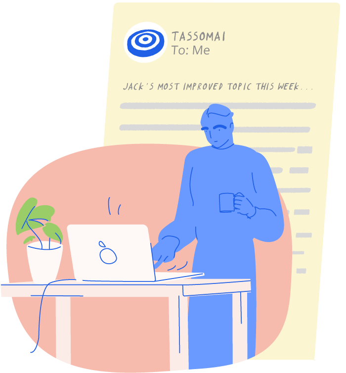 Tassomai parents get weekly reports by email