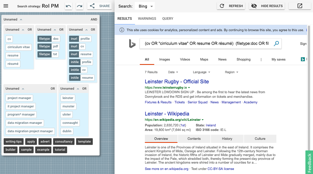 A new way to view your old searches