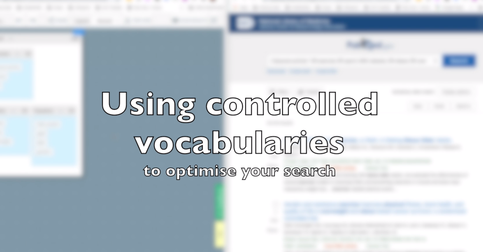 Using controlled vocabulary terms to optimize your search