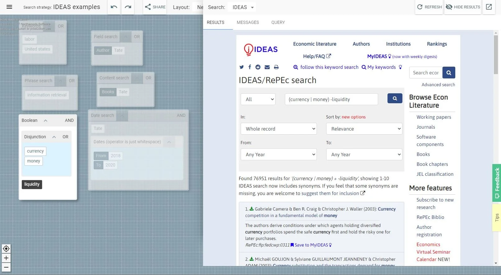 2Dsearch: new release (spring 2021)
