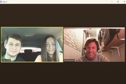 So committed are @tata_bondi and @oleg.vkv to their English lessons that they got in their car and drove some distance from home in order to pick up a better internet signal. Proof that you can learn online anywhere, even in your car! I&rsquo;m very 
