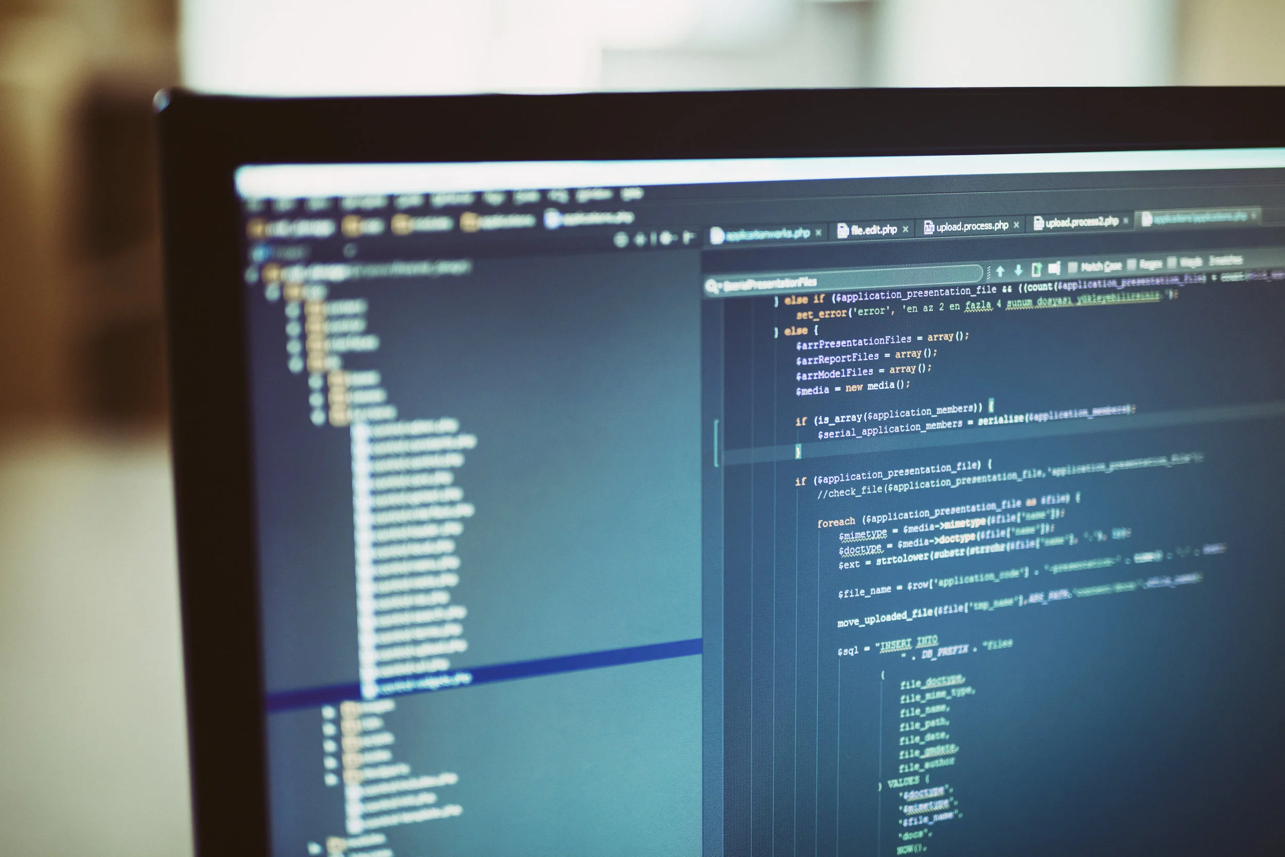 backend sourcecodes on computer monitor
