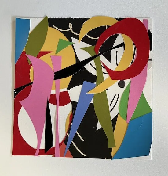 A Kink in the Night, 6 x 6 (framed 11 x 11)