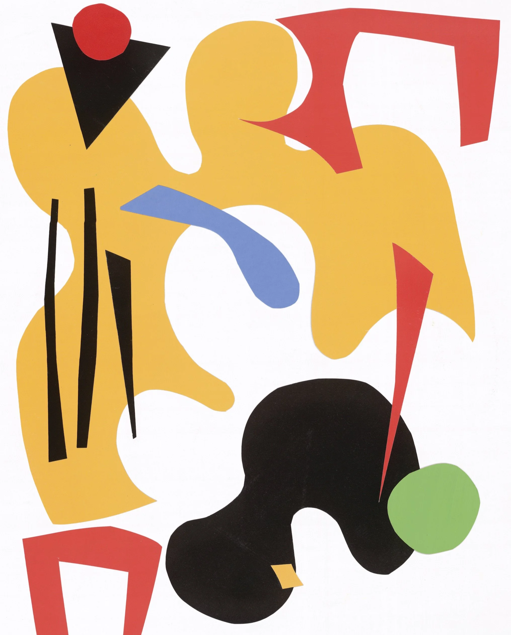 D, Paper Collage, 11 x 14 or 14 x 11