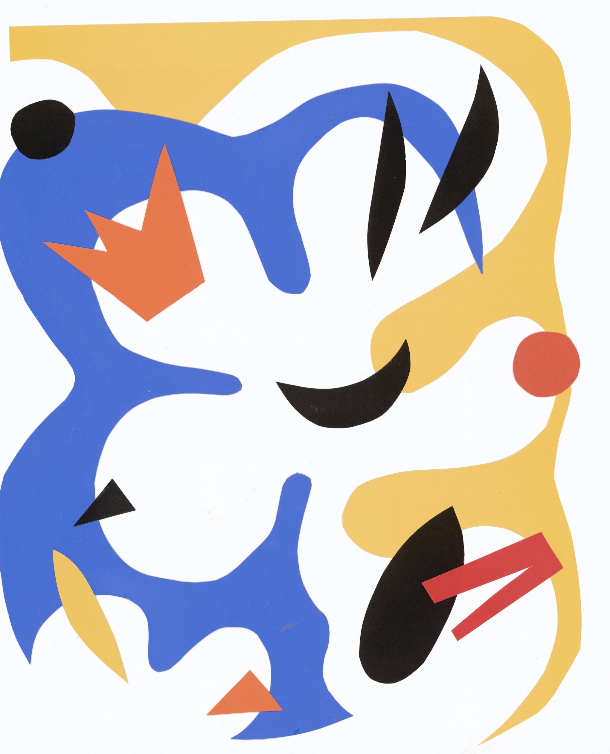 N, Paper Collage, 11 x 14 or 14 x 11