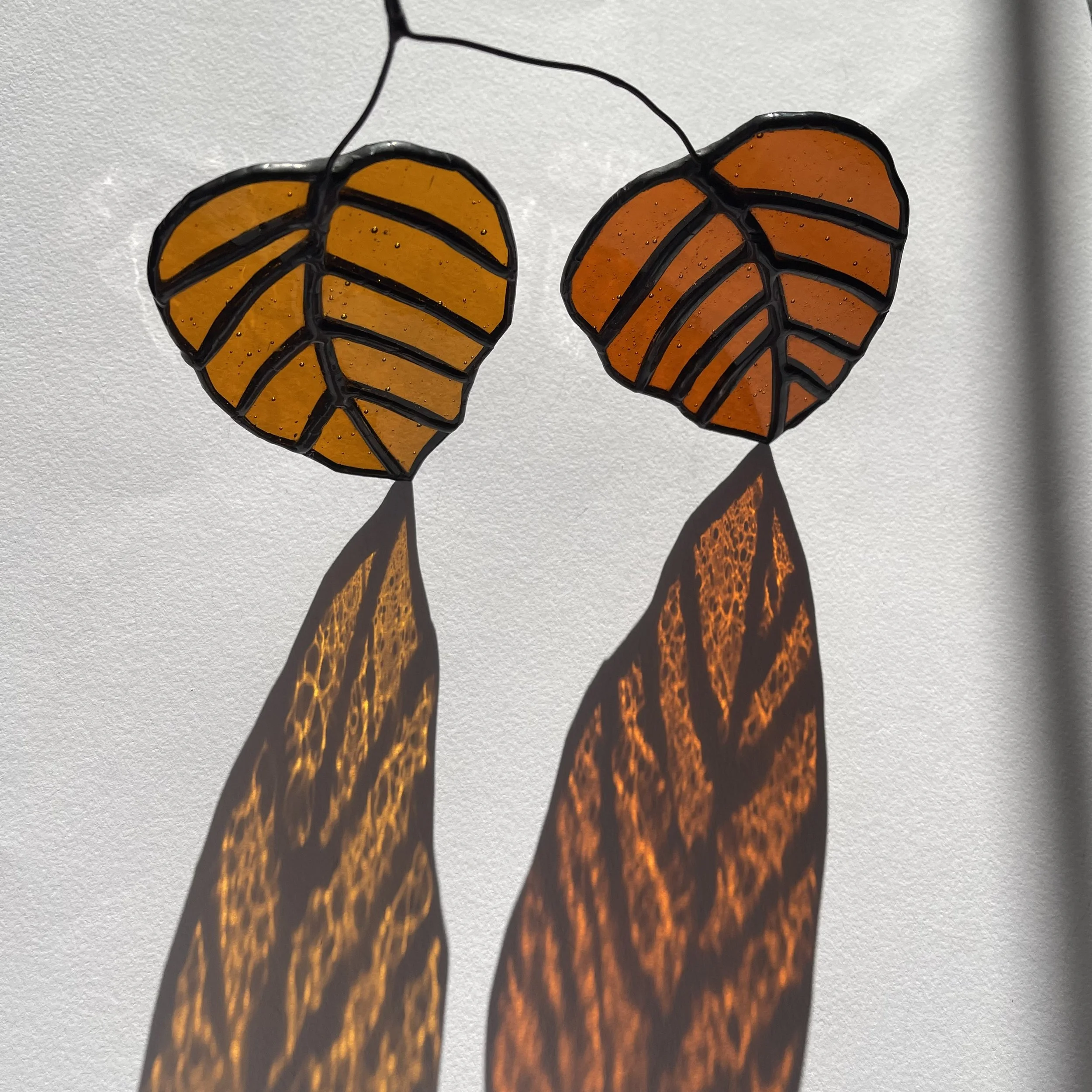 Autumn Cherry Leaf Duo