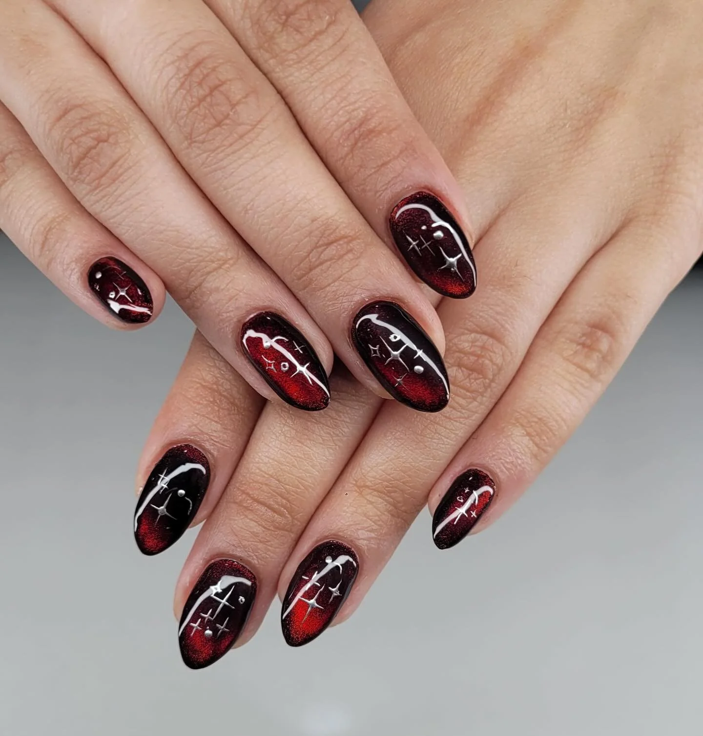 Why does red cat eye go so hard? #redcateye #cateye #nailsdesign #hamiltonnailtech