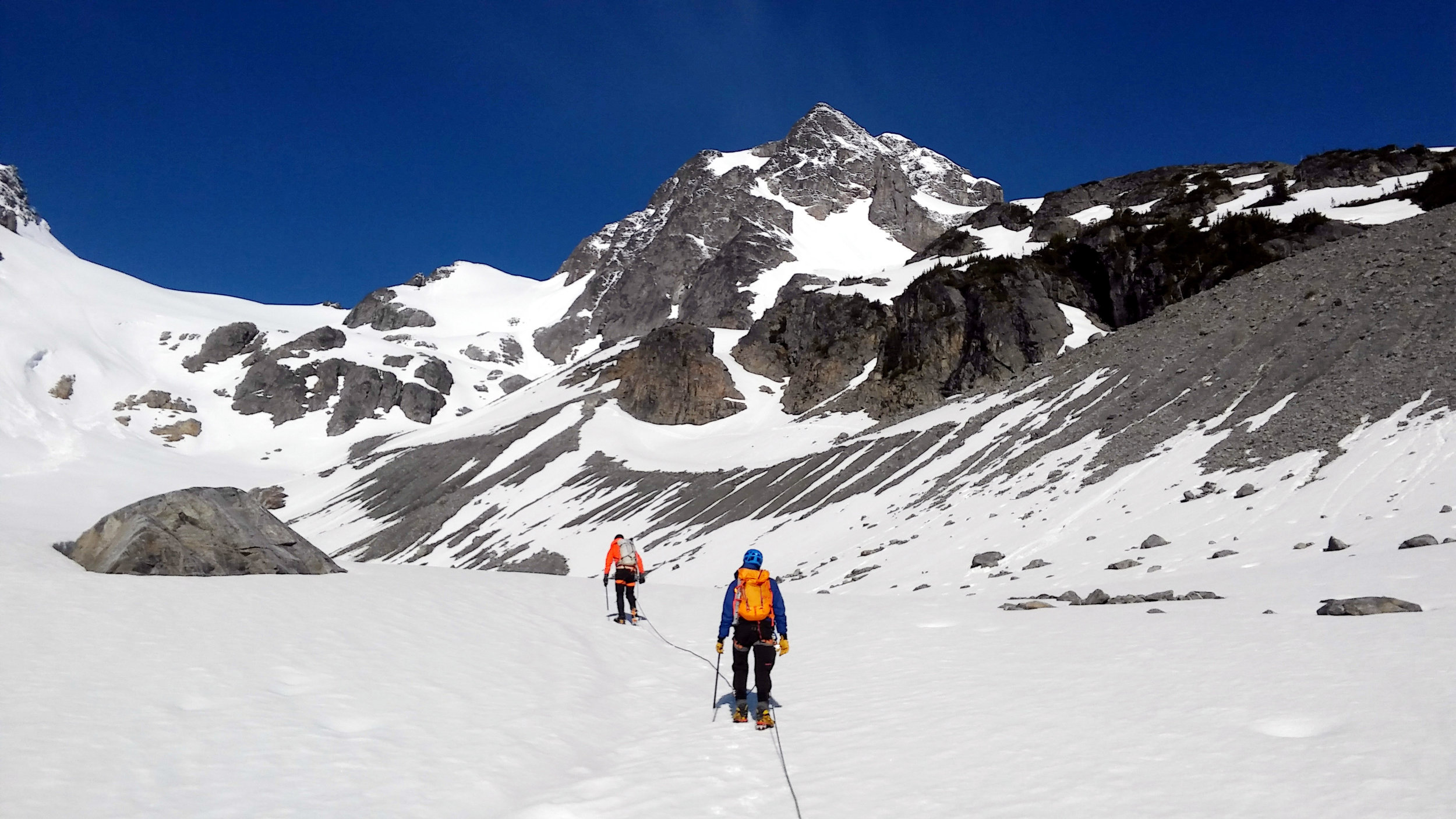 Learning how to mountaineer without dying up in the beautiful British Columbia. PSA: Do not drop your phone down on hard packed ice on a steep incline…