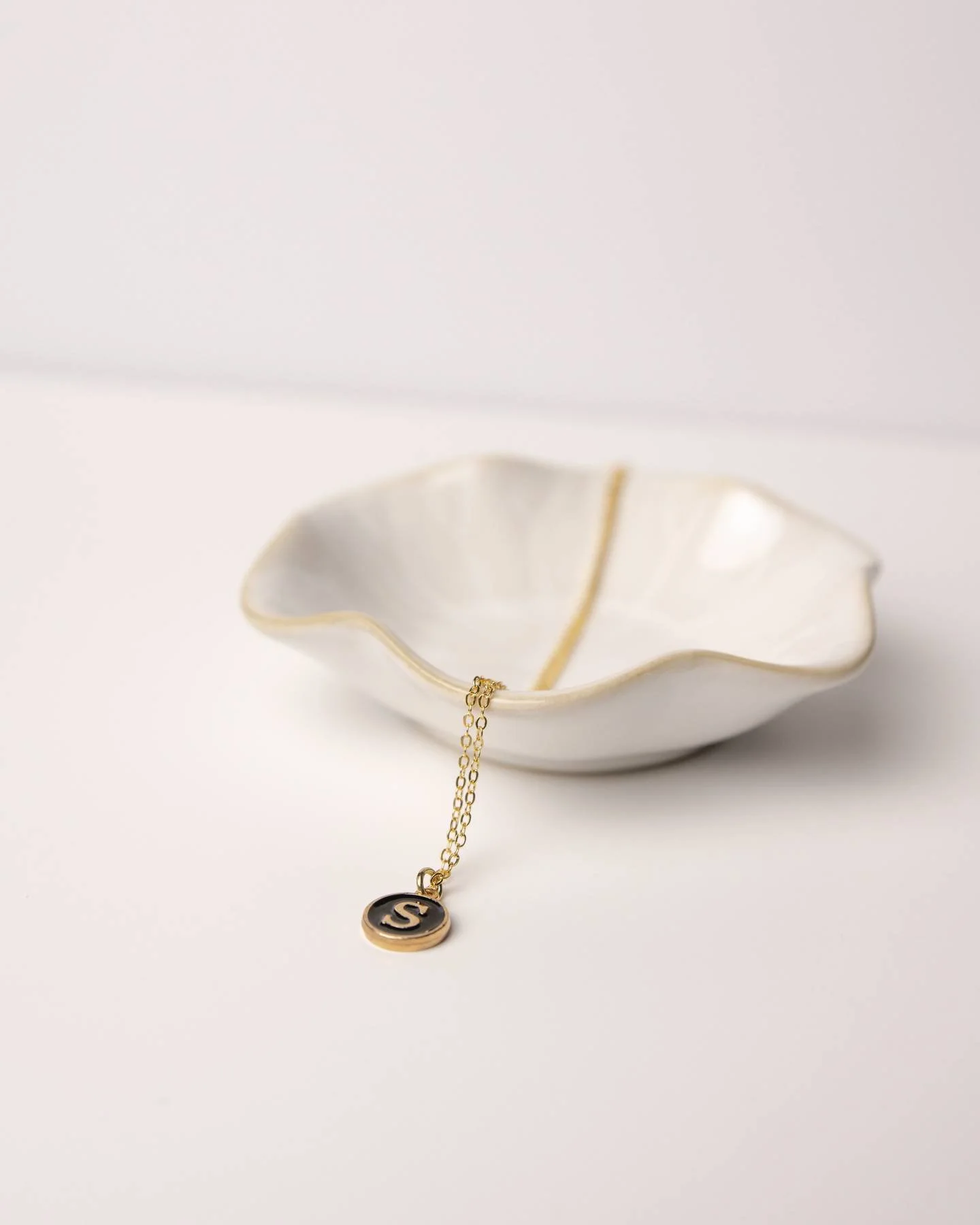 16k Gold Filled Necklace with Initial Charm