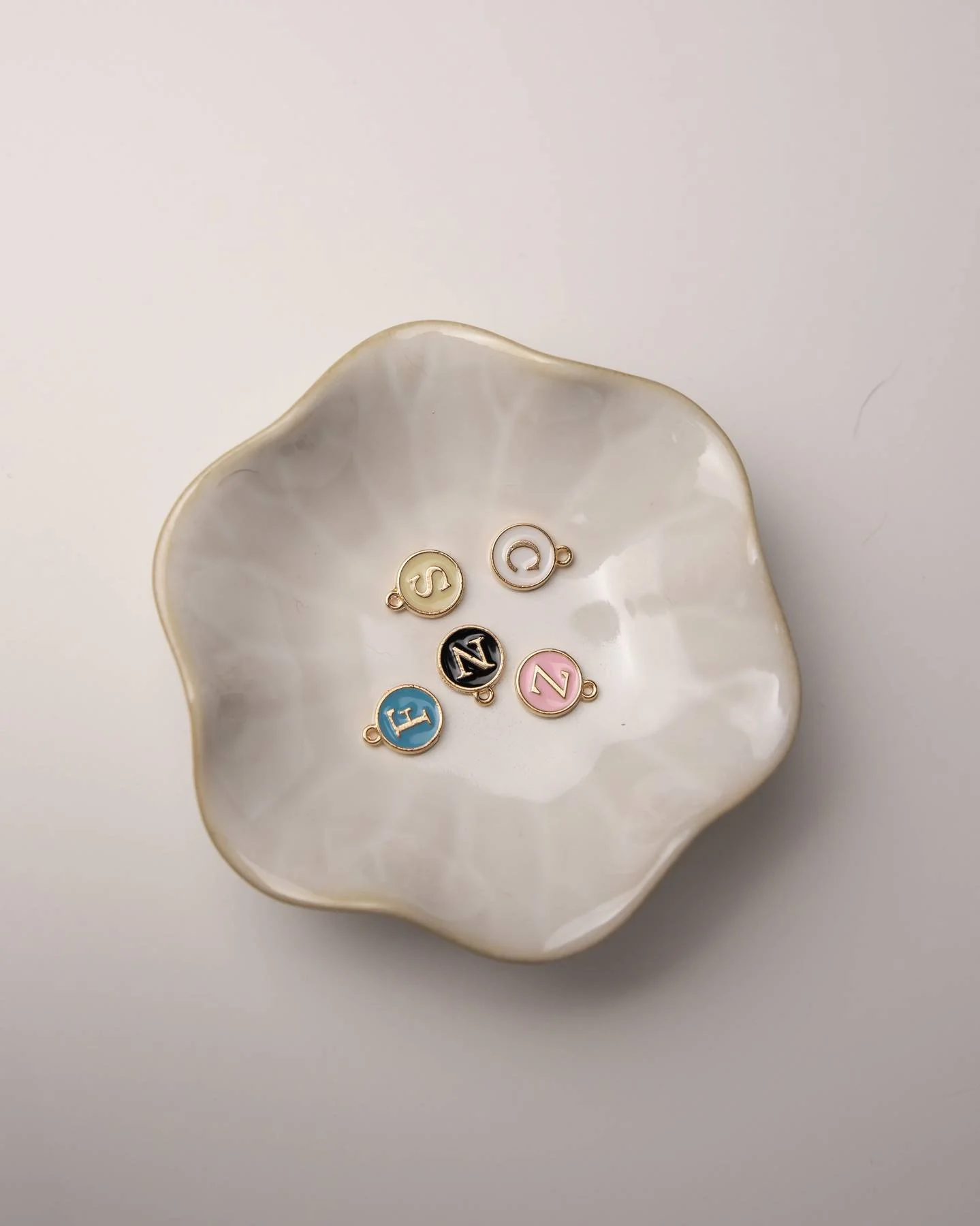 ADDITIONAL Enamel Initial Charms