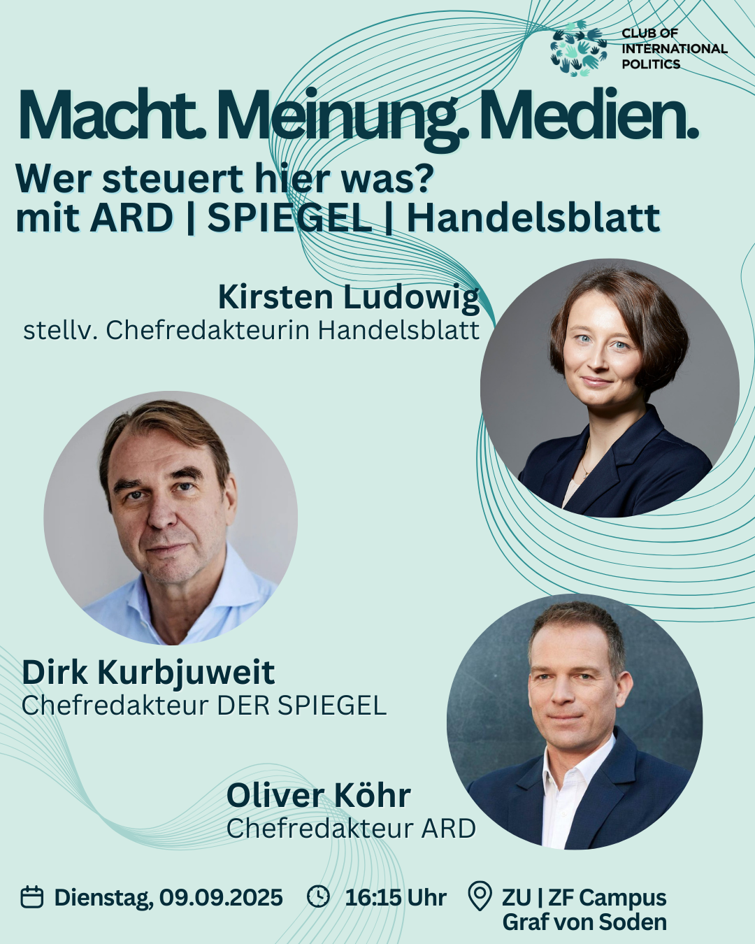 Panel mit Chefredakteuren von Handelsblatt | SPIEGEL | ARD