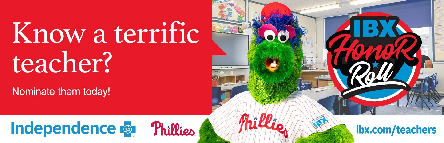 IBX Honor Roll - Teacher Recognition Program (in partnership with the Philadelphia Phillies)