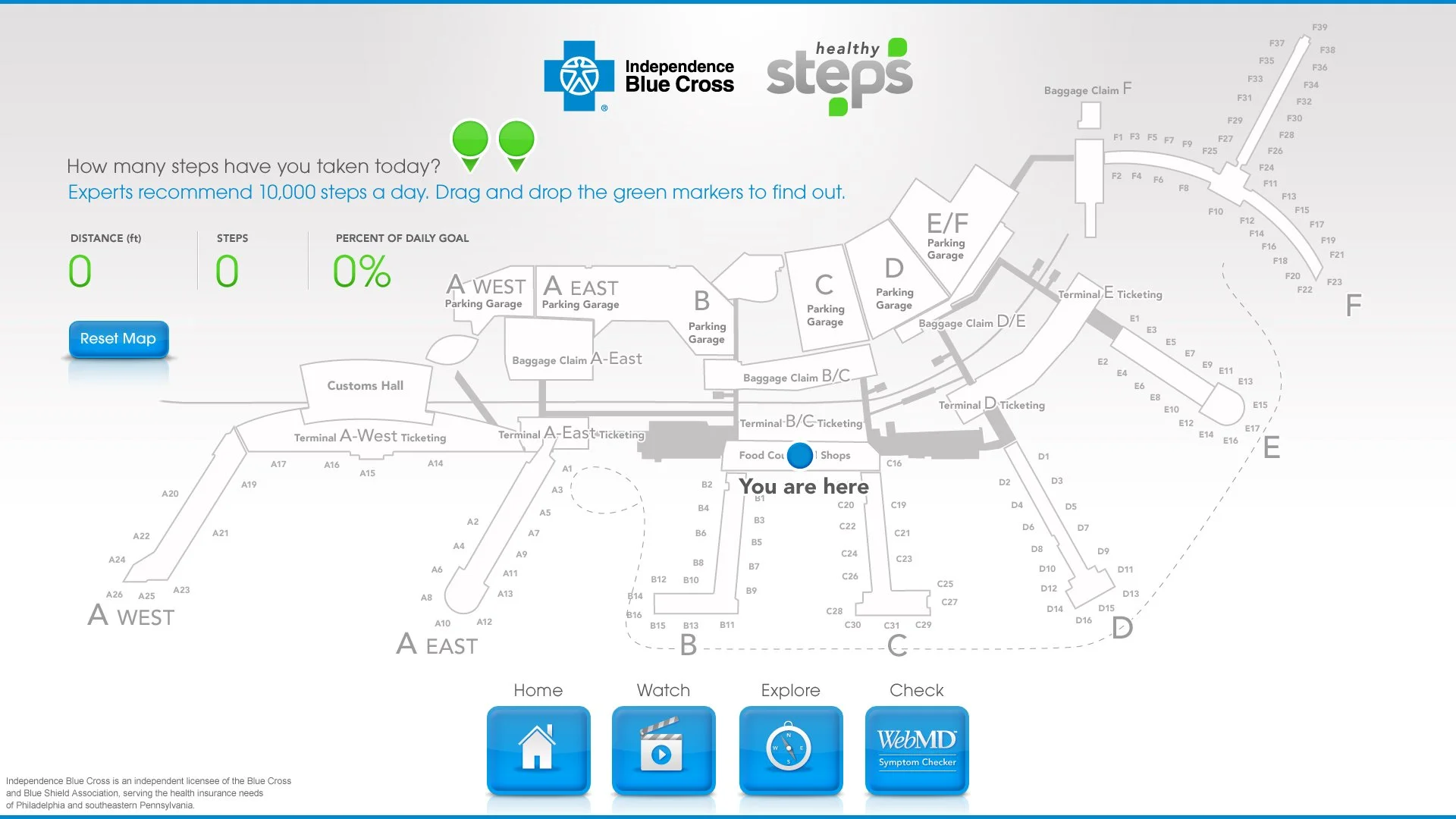  The experience featured a step counter, a symptom checker, and a library of short, informative health videos—each designed to offer value in a quick, on-the-go environment. I was responsible for the overall design and user interface, creating a clea