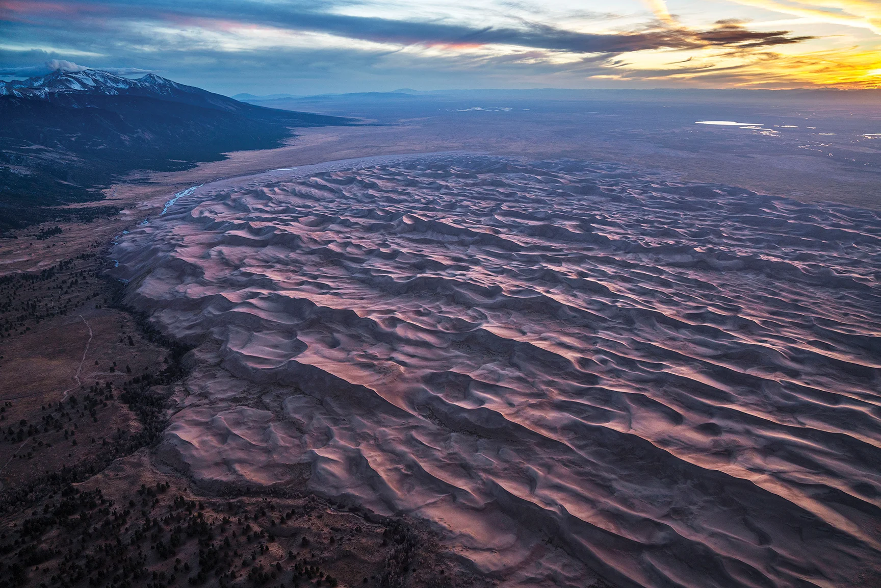 Great Sand Dunes National Park and Preserve at sunrise. Photo by Chris Dahl-Bredine