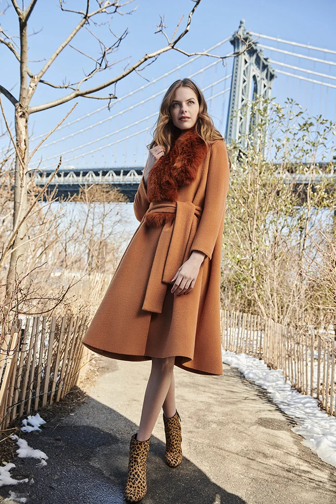 COAT KRISTEN AT- 353 Colors: beige, camel, italian clay , black. Sizes: S, M, L