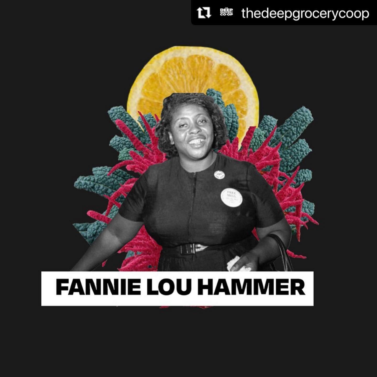 Happy Black History Month!! ✊🏽✊🏽✊🏽 

We start by reposting this beautiful portrait of organizer, Civil Rights leader and food justice fighter and Freedom Farm Cooperative founder Fannie Lou Hamer, whose impact can be found across movements and pol