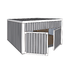 Hinged door