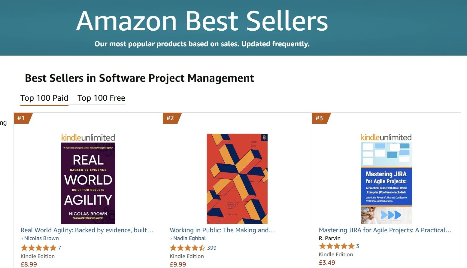 Amazon best sellers screenshot showing Real World Agility