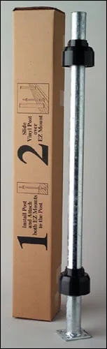Each post is packaged separately for easy shipping and inventory