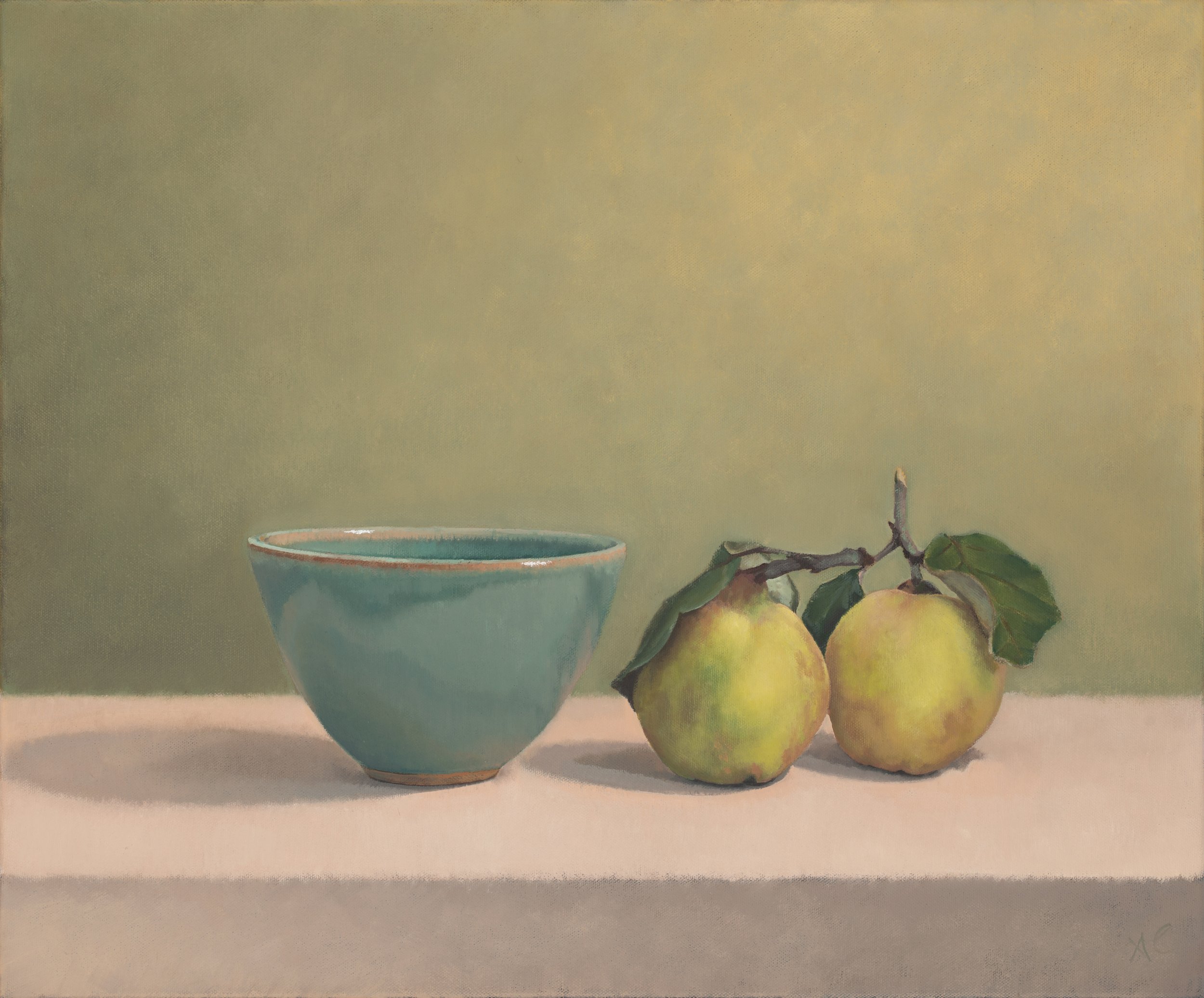 Quinces with Turquoise Bowl | oil on canvas | 50 x 60 cm