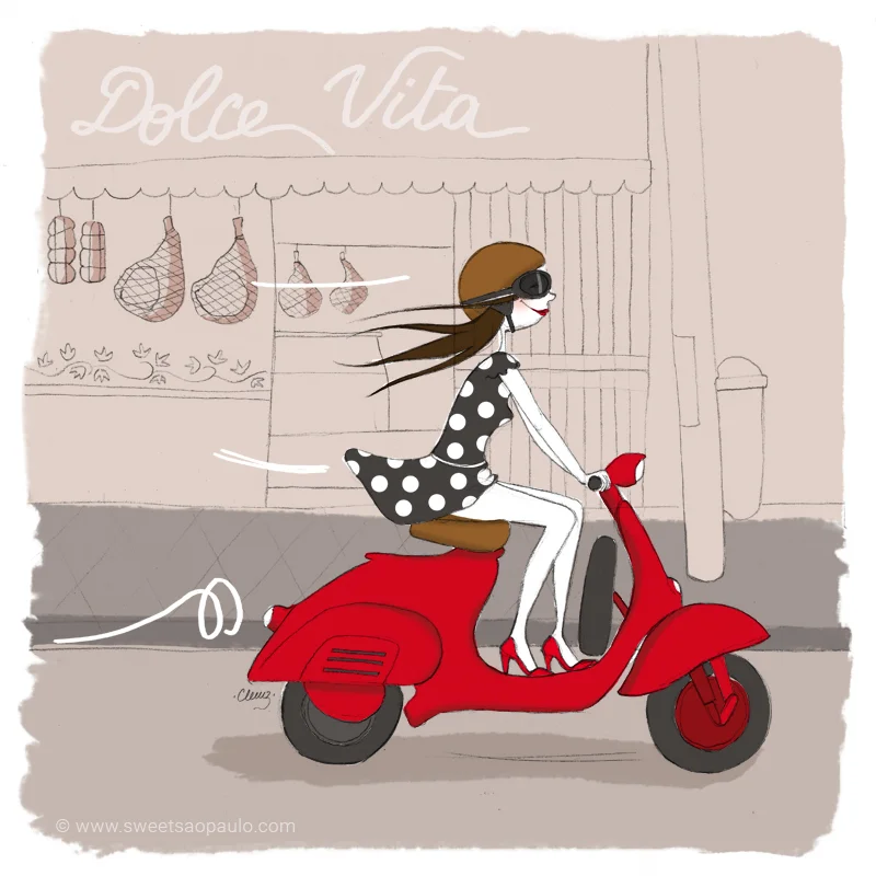 Illustration Lyon Dolce Vita Bresil - Illustratrice éditoriale freelance Lyon Clemzillu