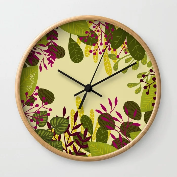 horloge illustration jungle