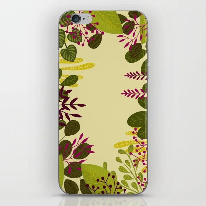 téléphone motif jungle Clemzillu illustration