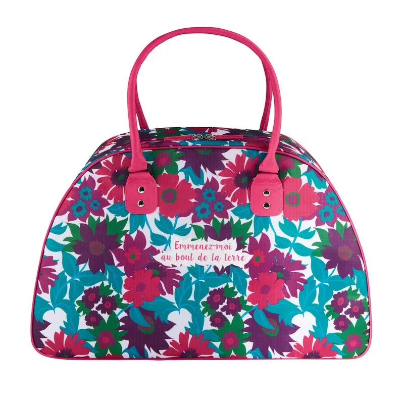 All over pattern design on travel bag.