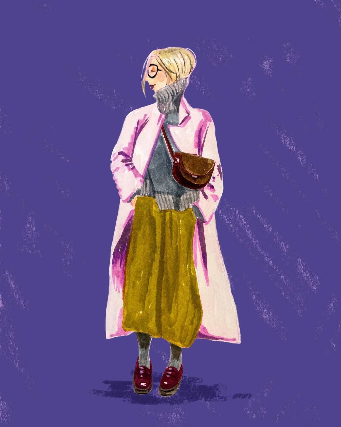 Un petit look inspir&eacute; de @max_laurenz trouv&eacute; sur Pinterest. Passion manteau rose ! 💗