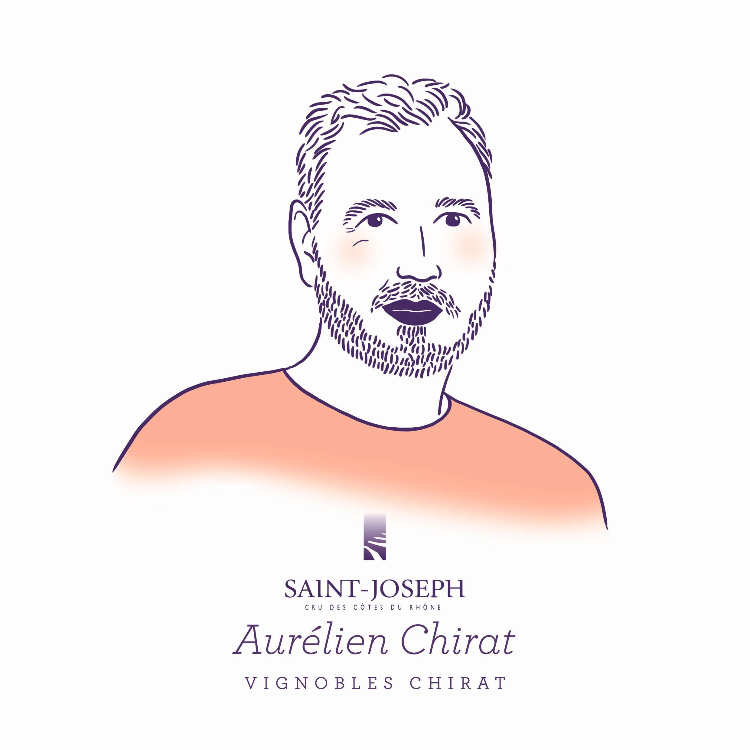 Portrait de vigneron, illustrations, portraits illustrés