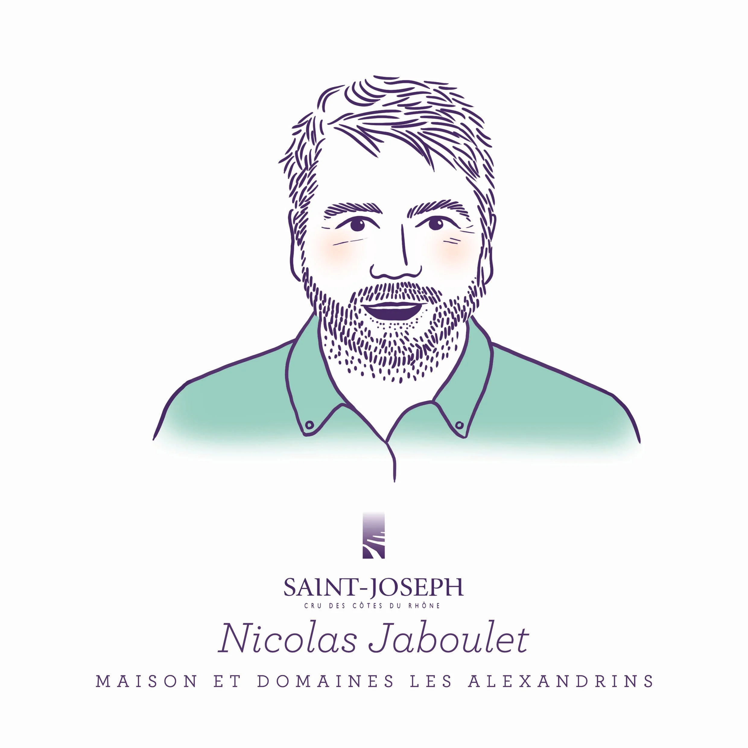 Portrait de vigneron, illustrations, portraits illustrés