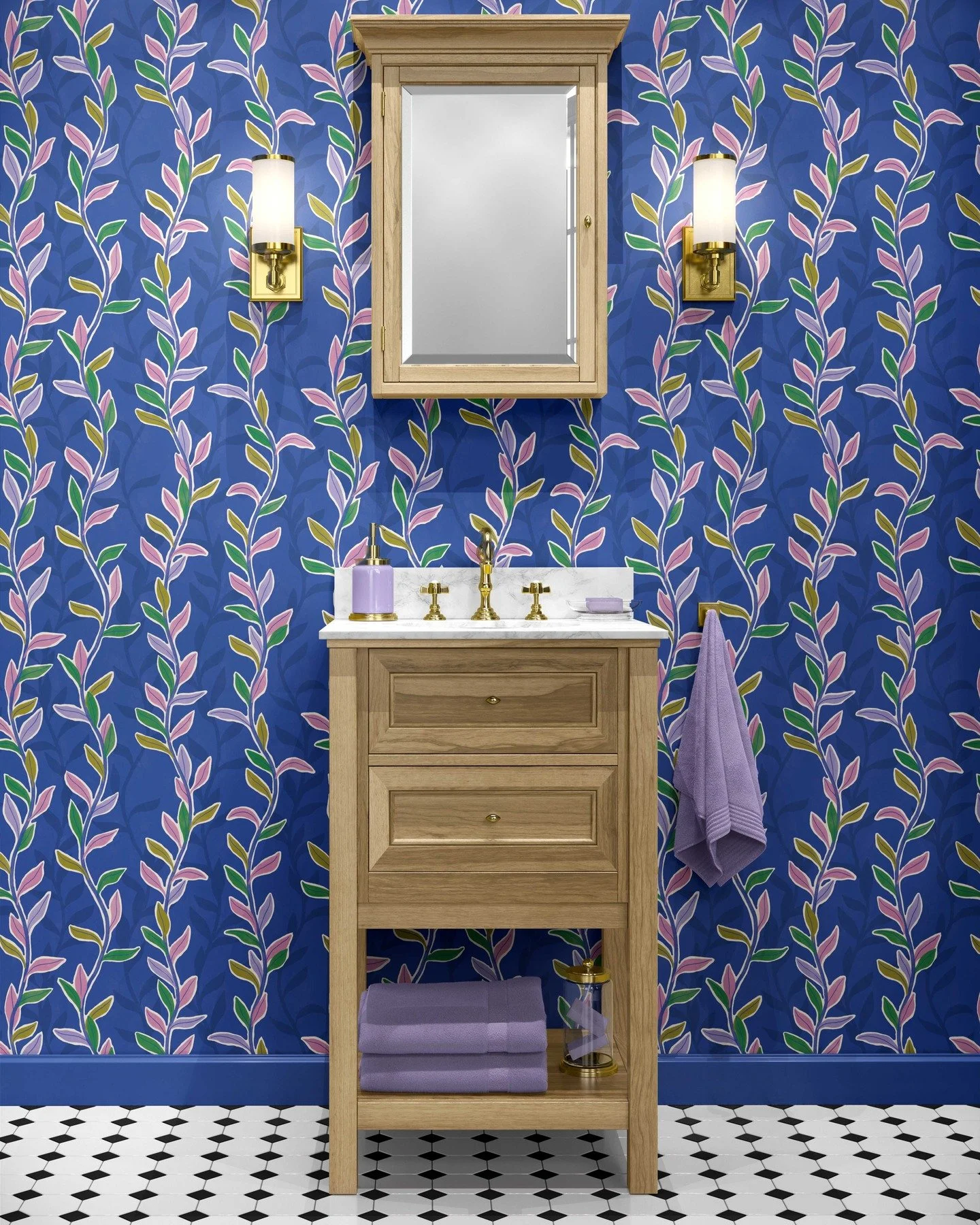 Ce motif &agrave; feuilles grimpantes color&eacute;es fait partie de ma derni&egrave;re collection d'imprim&eacute;s, et j'ai eu envie de l'imaginer sur les murs frais d'une salle de bain. T'en penses quoi instagram ?

Mockup @creatsyofficial 

#patt