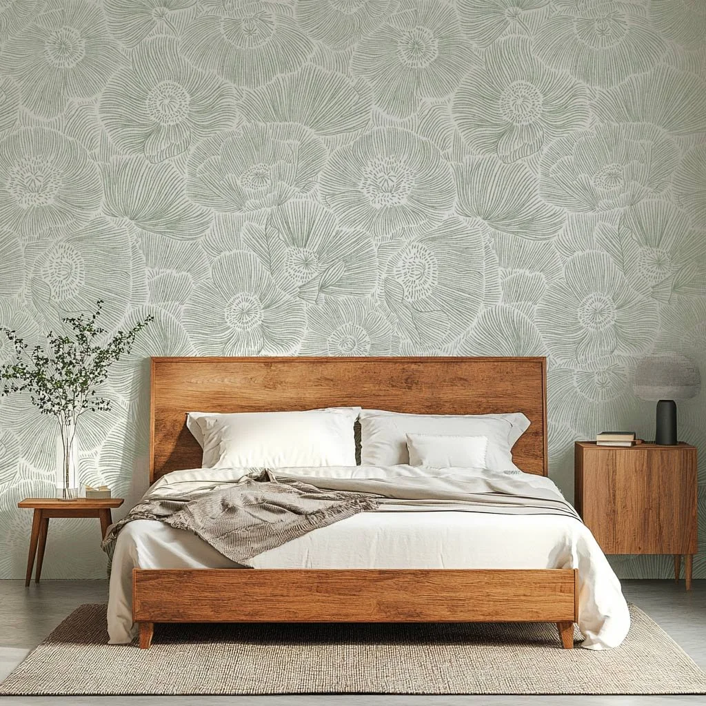 illustratrice motif papier peint floral délicat