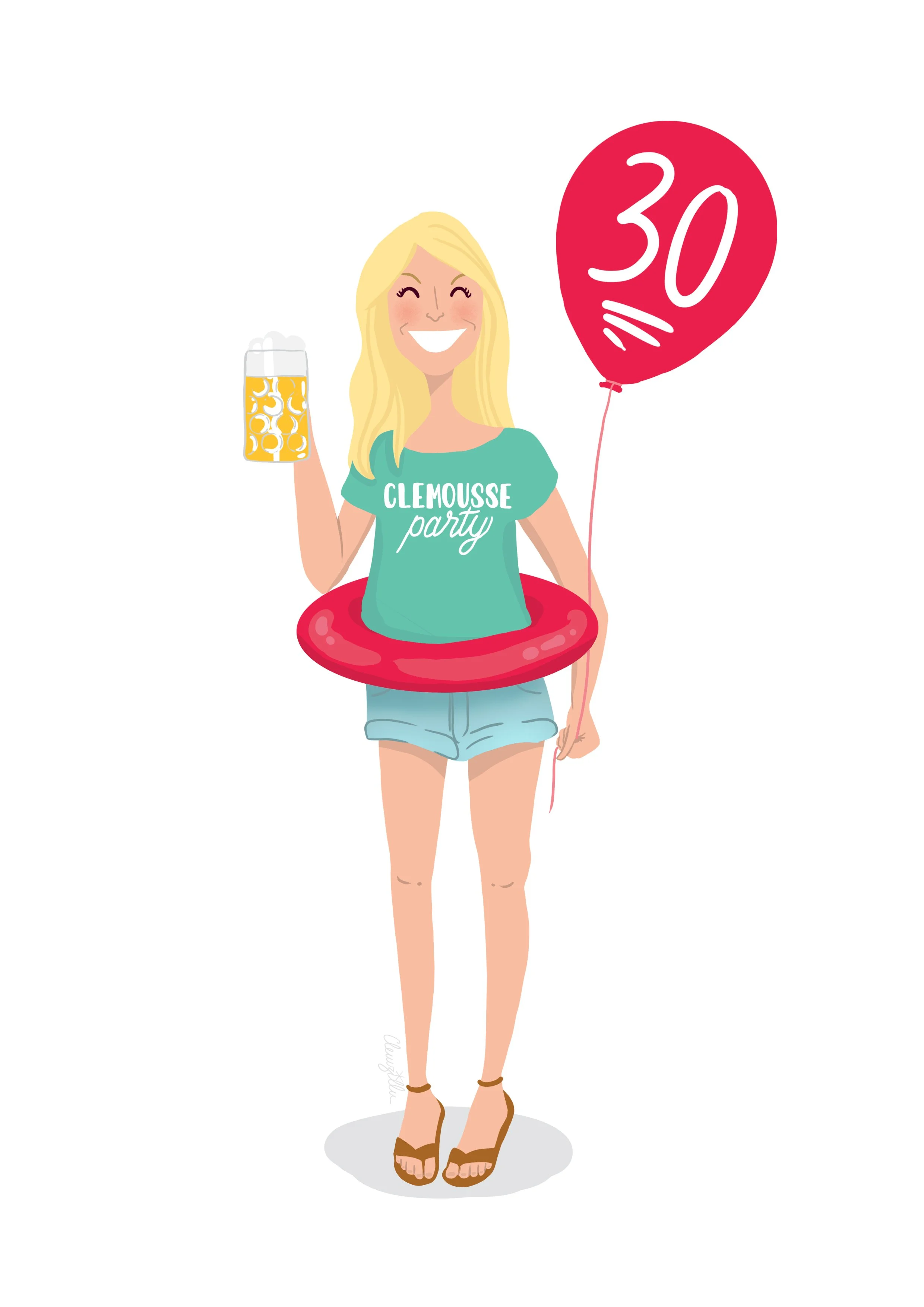 Portrait illustré, cadeau anniversaire original