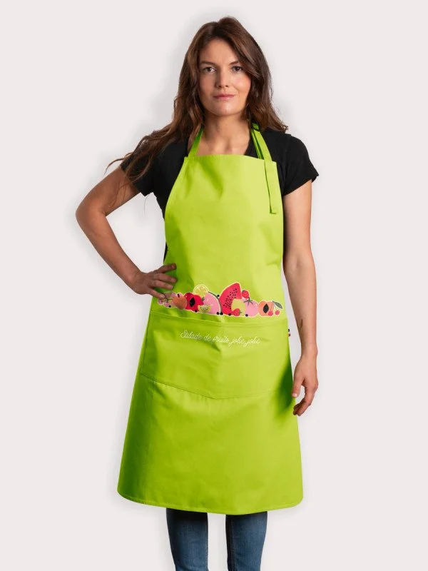 Collection d'objets illustrés pour la cuisine - Tablier motif coloré - Designer textile freelance