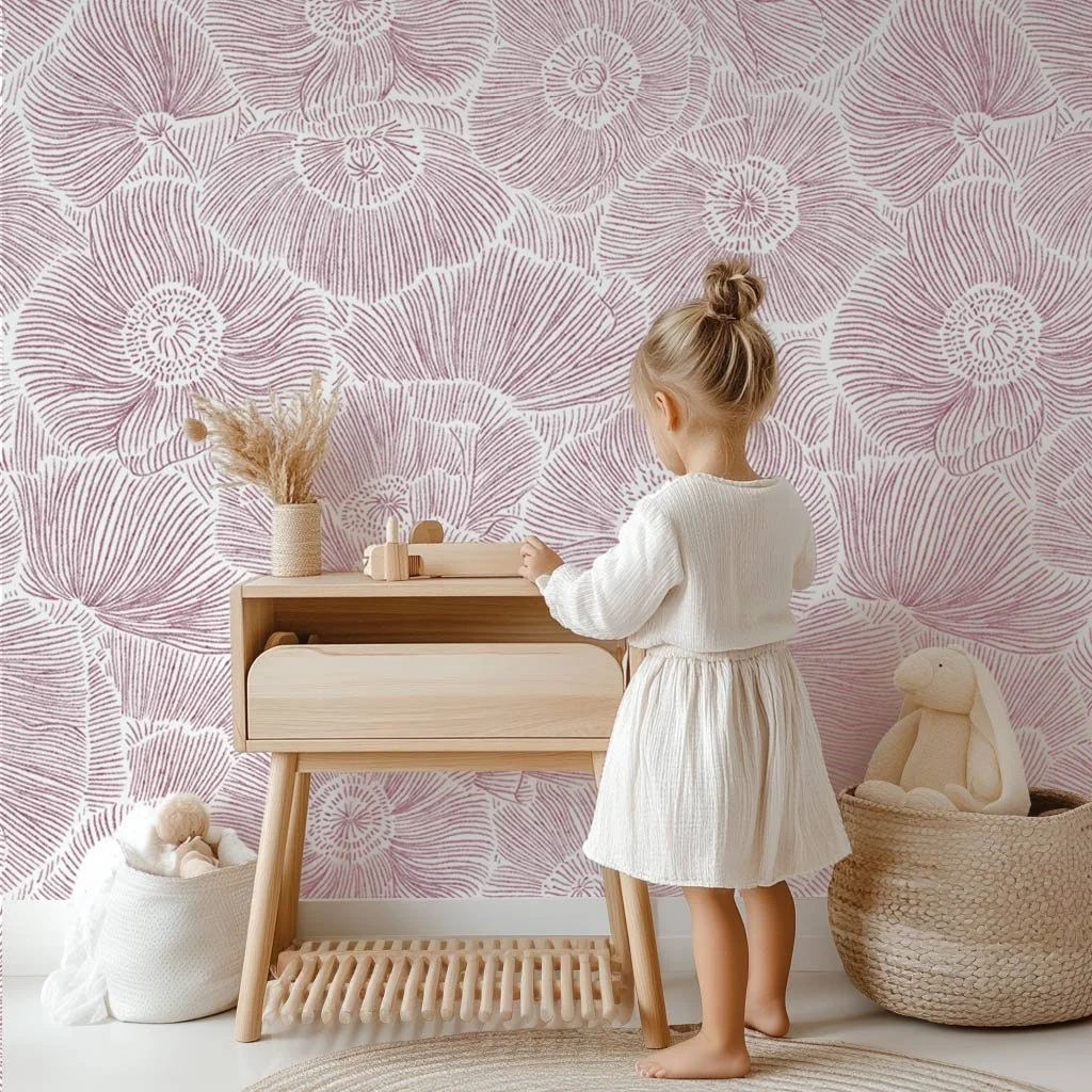 illustratrice motif papier peint floral délicat