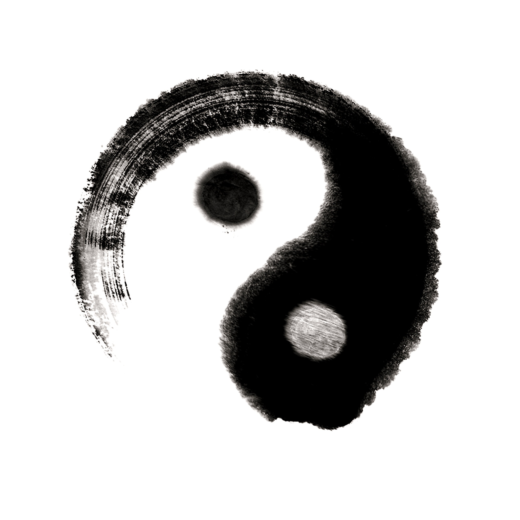 The well-known symbol of the juxtaposed Yin and Yang , forever entwined.
