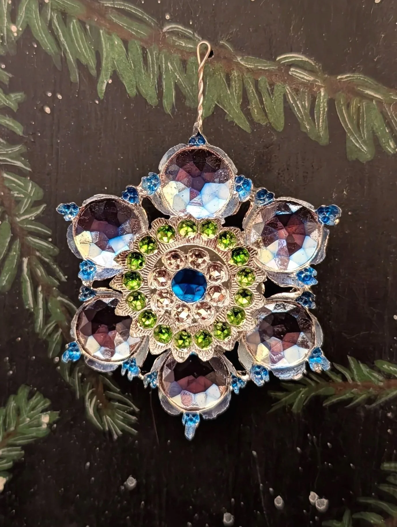 Colorful Wreath Round Snowflake PREORDER