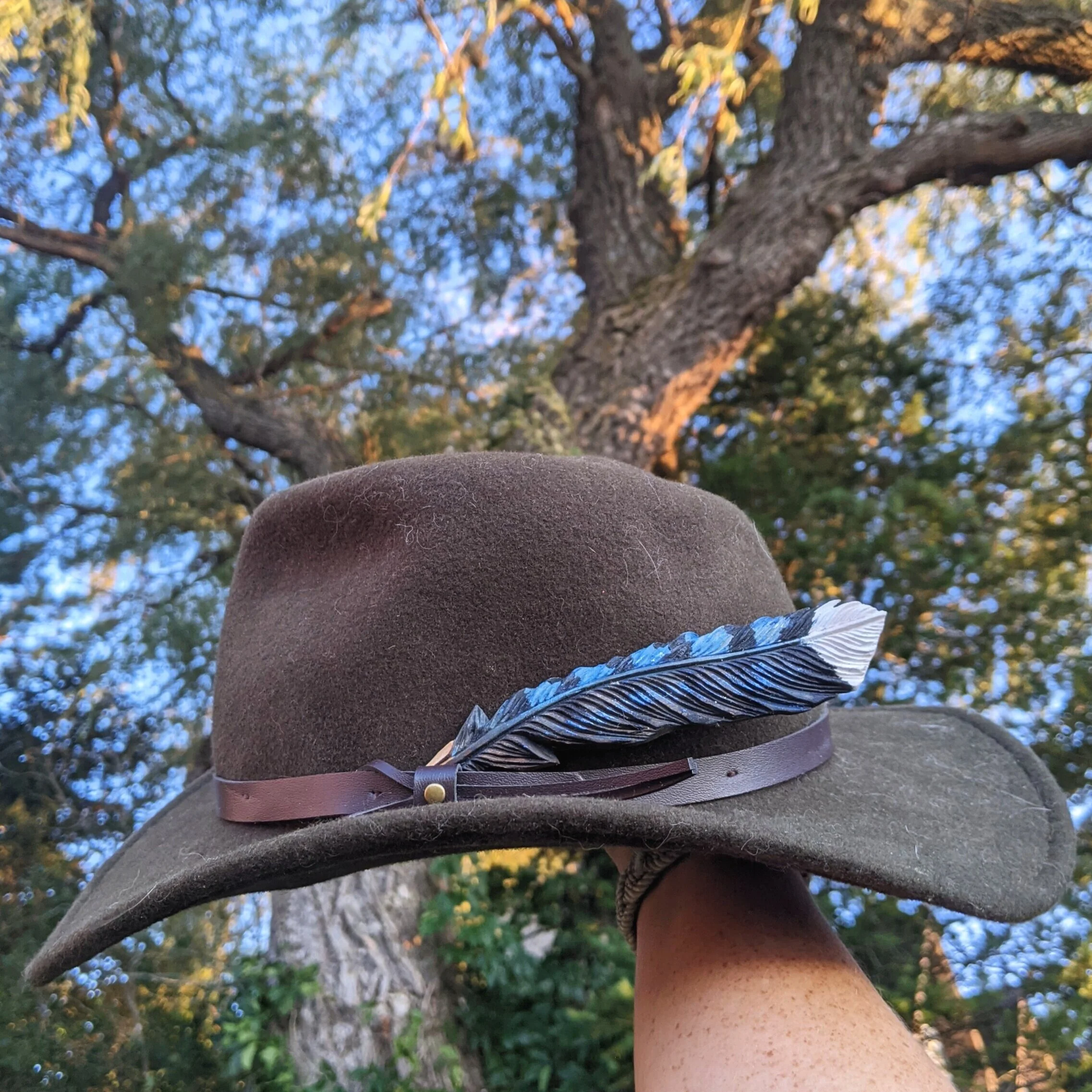 Blue Jay Hat Feather MTO — Woodworking 