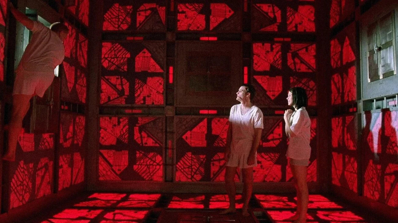   3. Cube  Six complete strangers with widely varying personalities are involuntarily placed in an endless maze containing deadly traps.  —Canada, 1997 (Director: Vincenzo Natali)  
