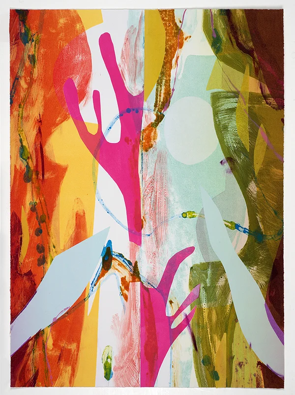 Untitled (III) , 2014 Monotype with chine collé Image & Paper: 29 x 21 inches Series of 15