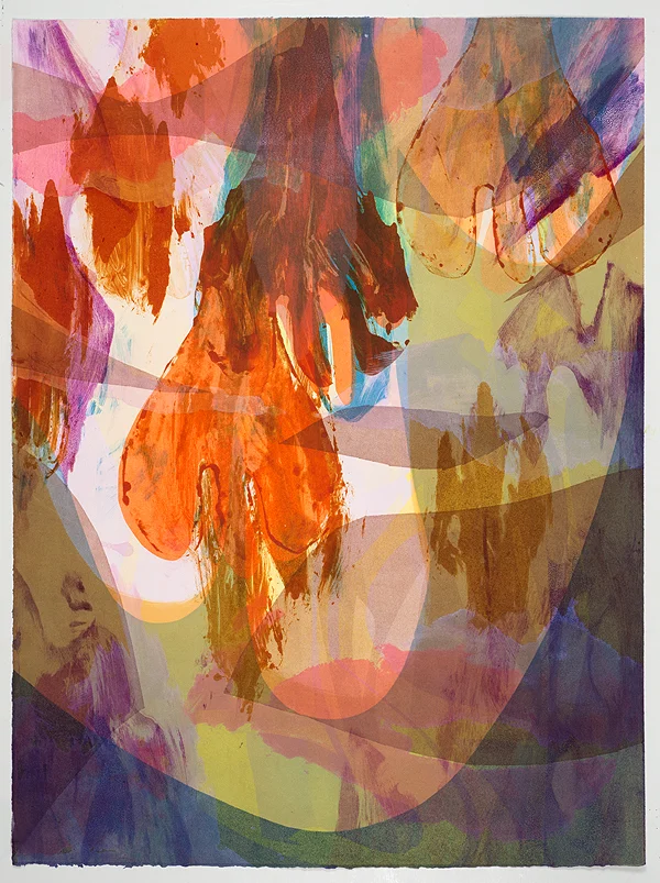 Untitled (IV) , 2014 Monotype with chine collé Image & Paper: 29 x 21 inches Series of 15