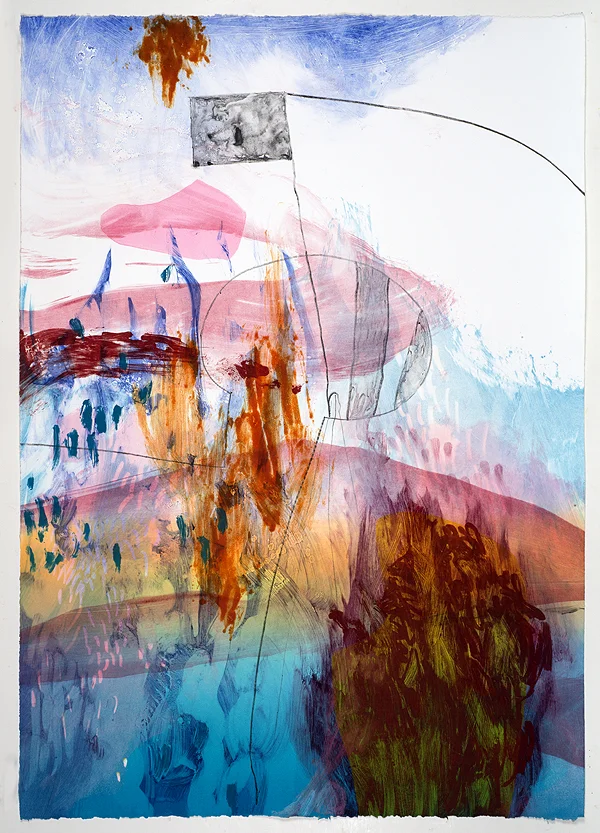 Untitled (XV) , 2014 Monotype with chine collé Image & Paper: 29 x 21 inches Series of 15