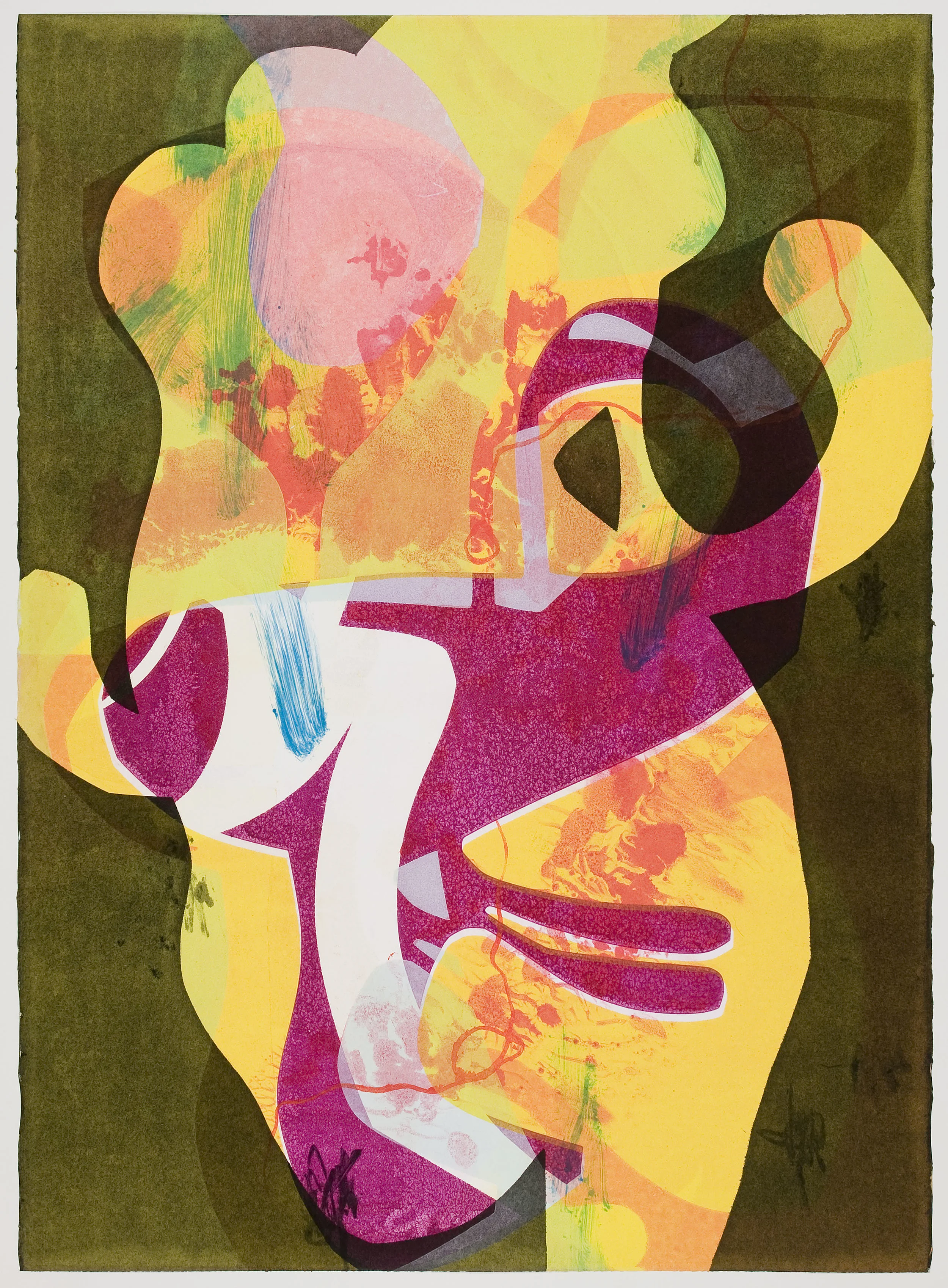 Untitled (XIX) , 2012 Monotype Image & Paper: 29 x 21 inches